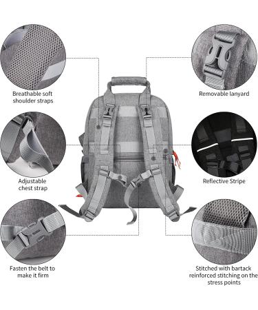 Homfu Diaper Bag Backpack - Grey Mommy Hospital Baby Travel Backpack with Bottom Access - Buy Online on GoSupps.com