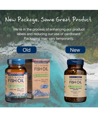 Wiley's Finest Wild Alaskan Fish Oil Minis - 630 mg, 180 Easy Swallow Softgels - Buy Online on GoSupps.com