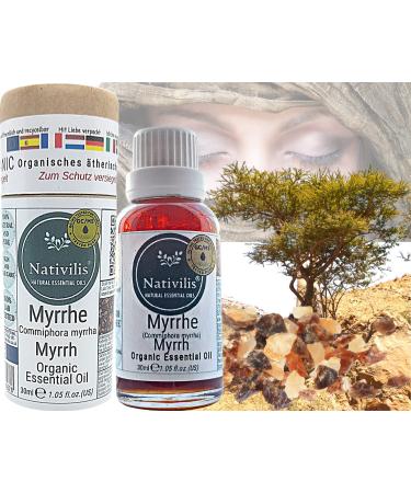 Nativilis essential bio-myrrry oil Commiphora Myrrha Powerful antioxidant antioxidant anti-aging good for wounds athlete's foot cracked skin and hair astringent properties-Copaiba aromatherapy