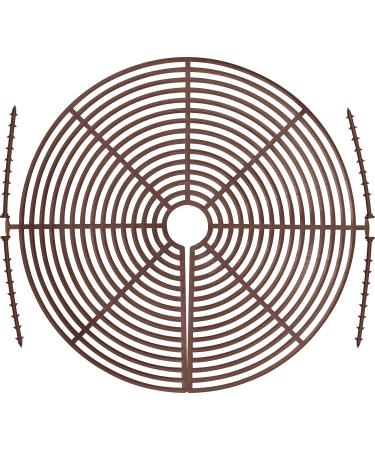 Abus flower pot grid Noah plant protection grille - protects the plant soil from animals and children - up to 30 cm diameter - brown - 73158