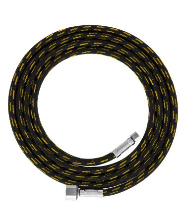 Master Airbrush Premium 6 Foot Nylon Braided Airbrush Hose with Standard 1/8 Size Fitting on One End and a 1/4 Size Fitting on The Other End (Hose Color May Vary)