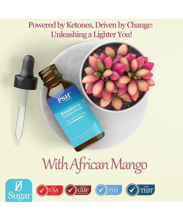 PSH Raspberry Ketone Ultra Drops with African Mango - Advanced Weight Management Support - Natural Fat Burner - 2 fl oz - Buy Online on GoSupps.com