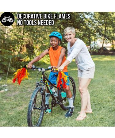 Iconikal Bicycle Scooter Flame Streamers - Fun Handlebar Attachment for a Stylish Ride - Buy Online on GoSupps.com