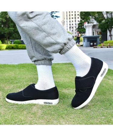 Women's Diabetic Shoes - Adjustable Closure, Non-Slip, Wide Width - Black 10.5 Wide - Ideal for Edema, Plantar Fasciitis, Bunions, Arthritis, Swollen Feet - Buy Online on GoSupps.com