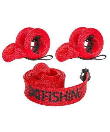 DynoGoods Fishing Rod Sleeve, 3 Pack, 7ft Casting Rod Protector/Rod Sock/Rod Cover Red - Buy Online on GoSupps.com
