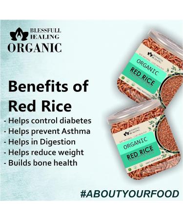 Blessfull Healing Organice RED Rice 1 lb (453 Gram) - Buy Online on GoSupps.com