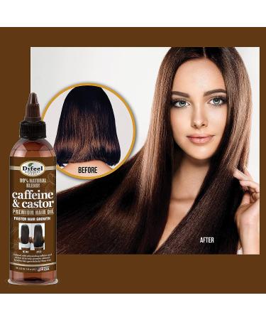 Difeel 99% Natural Premium Hair Oil - Caffeine & Castor for Fastest Hair Growth - 8 oz - Buy Online on GoSupps.com