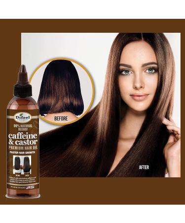 Difeel 99% Natural Premium Caffeine & Castor Hair Oil 8 oz. (PACK OF 2) - Buy Online on GoSupps.com