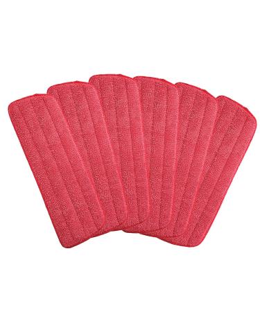 Microfiber Mop Replacement Pads for Wet/Dry Mop Floor Cleaning Pad Fit All Spray Mops (6 Pack)