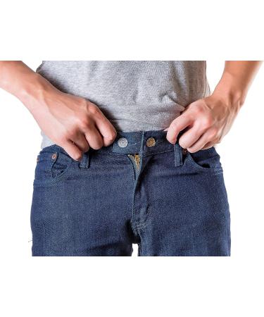 Johnson & Smith Denim Waistband Extenders 5-Pack | Premium Metal Buttons | 2 Button Holes | Button Extender for Pants & Jeans - Buy Online on GoSupps.com