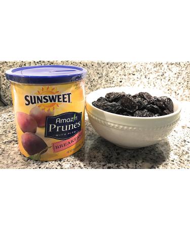 Sunsweet Amazin Prunes With Pits 16 oz Container - 1lb Pack - Breakfast Prunes - Buy Online on GoSupps.com