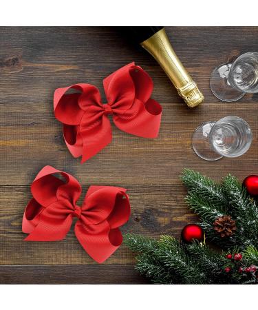 Whaler Hair Loop Clips - 15.2 cm Red Fashionable Hair Accessories for Girls Women & Toddlers - 2 Pack - Buy Online on GoSupps.com