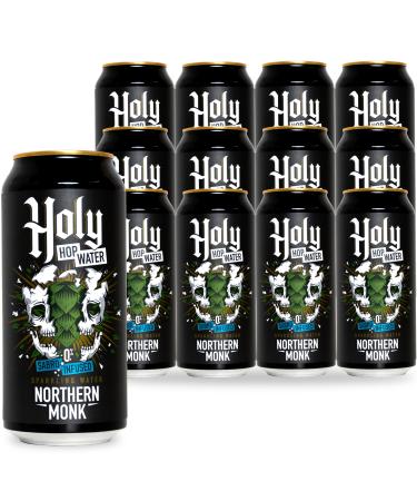 Northern Monk Brew Sabro Sparkling Water Hop Infused Carbonated Water NO Sugar NO Sweeteners NO Caffeine 0.0% Less Than 10 Calories Vegan 12 x 440ml Cans