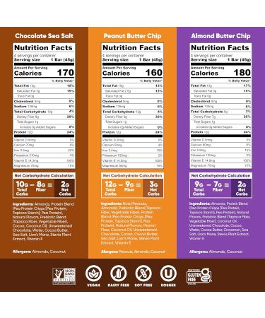 IQBAR Keto Protein Bars - Chocolate Lovers 12-Count | Low Carb, High Fiber Vegan Snacks - Buy Online on GoSupps.com