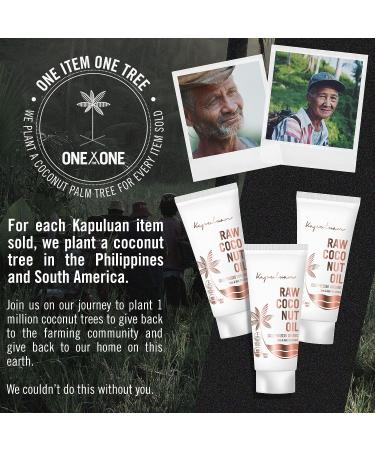 Kapuluan Organic Coconut Oil for Hair Skin - Raw Extra Virgin Cold Pressed Oil - 3 Pack 100ml - Hair Growth & Body Care - Buy Online on GoSupps.com