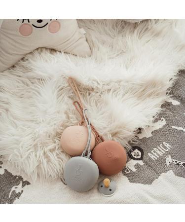 J.B rn Silicone Pacifier Box | Easy-to-Clean Holder for 3 Pacifiers | Travel-Friendly Schnulleretui in Sage - Perfect Baby Care Solution - Buy Online on GoSupps.com