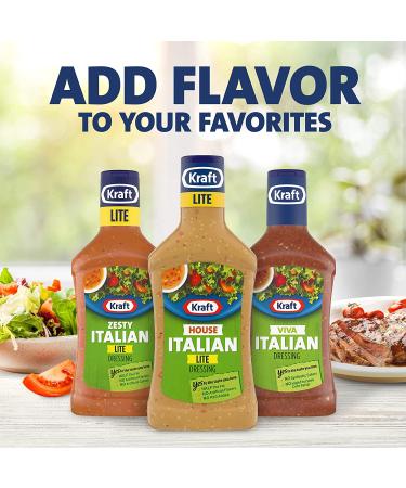 Kraft House Italian Lite Salad Dressing 16 Fl Oz Bottles - Pack of 6 - Buy Online on GoSupps.com