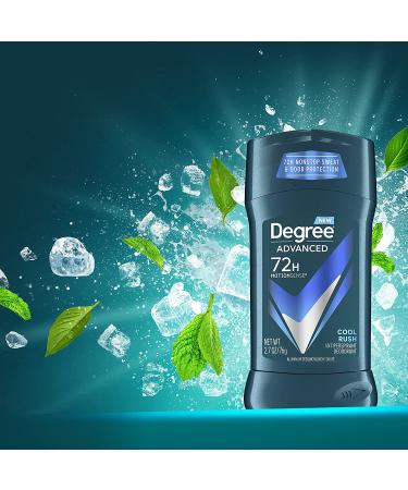 Degree Men Advanced Protection Antiperspirant Deodorant 72-Hour Sweat and Odor Protection 2.7 oz Pack of 4 Cool Rush with MotionSense Technology - Buy Online on GoSupps.com
