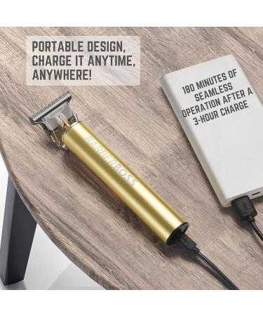 Barberboss Beard Trimmer Men Cordless Hair Clippers Men: Men Haircut Clippers Precision Hair Trimmer Men Detail Trimmer QR-2070 Gold - Buy Online on GoSupps.com