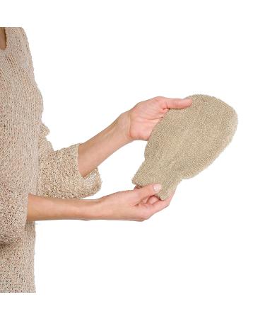 Redecker Organic Massage Mitt - Linen & Cotton Blend for Dry/Wet Massage and Exfoliation - Machine Washable - Buy Online on GoSupps.com