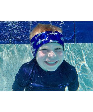 EAR BAND-IT Ultra Swimming Headband - Doctor Recommended for Kids (Medium) - Keep Water Out, Hold Earplugs Securely - Sharks Design - Buy Online on GoSupps.com