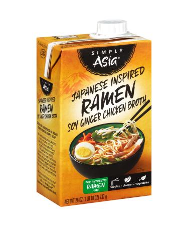 Simply Asia Japanese Inspired Ramen Soy Ginger Chicken Broth, 1.63 Pound (Pack of 6)