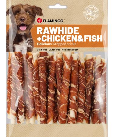 FLAMINGO R'HIDE STICK WITH CHICKEN AND COD 7/8MM 12CM 30PCS 350GR