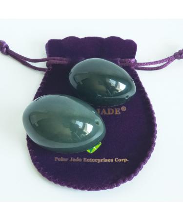 Nephrite Yoni Eggs Set - Drilled Polar Jade for Beginners & Medium Users | Includes Box Silk Cord & Instructions - Buy Online on GoSupps.com