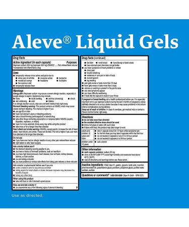 Aleve Liquid Gels 80: Fast-Acting Pain Relief Formula - Buy Online on GoSupps.com