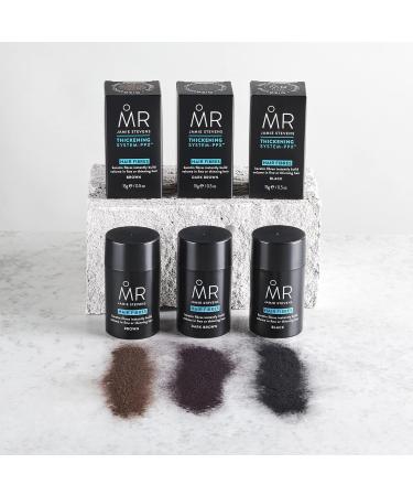 MR Jamie Stevens Hair Fibres for Black Hair 15ml - Keratin Hair Building Fibre for Thinning Hair Coverage - Buy Online on GoSupps.com