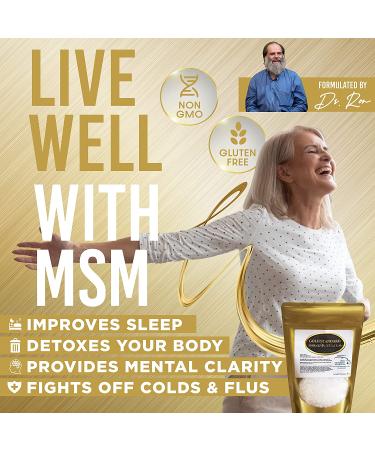 Gold Standard Organic Sulfur Crystals 1lb - 99.9% Pure MSM - 3rd Party Tested - 1 Pound Pack - Buy Online on GoSupps.com