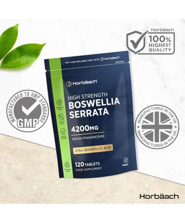 Boswellia Serrata Extract 4200mg | 65% Boswellic Acid | 120 Vegan Tablets | Joint Support & Anti-Inflammatory | Horbaach - Buy Online on GoSupps.com