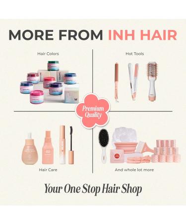 INH Hair Extra Long Oval Barrel Curling Iron | Tourmaline Ceramic Wand for Longer Looser Curls | Best Clamp-Free Hair Wand for Frizz-Free Hollywood Blowout - Buy Online on GoSupps.com