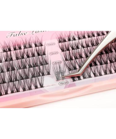 Buy Black D Curl Cluster Lashes - Mixed Sizes 10-16mm | High-Quality Faux Eyelash Extensions for International Shipping - Buy Online on GoSupps.com