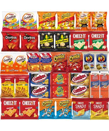 Cheese Crackers and Cheese Snacks Variety Pack Assortment Sampler Bulk Care Package (36 Count)