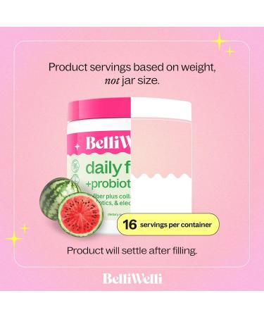 Belli Welli Daily Fiber Supplement Bundle - Cucumber Lime Mint & Watermelon - with Collagen Probiotics & Electrolytes - Refreshing Wellness Flavors 32 Total Servings - Buy Online on GoSupps.com