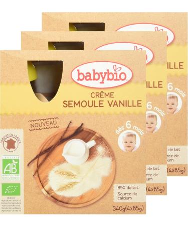 Babybio Bottle Cream Semolina Vanilla 6+ Months 340g - Buy Online on GoSupps.com