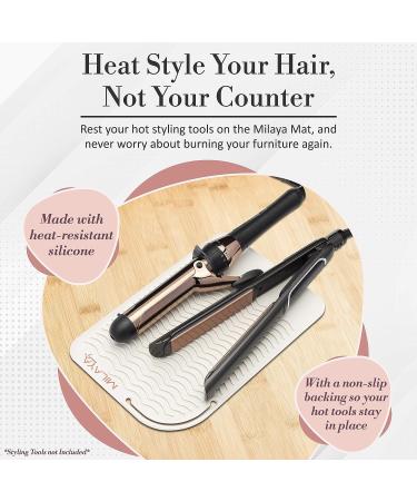 Milaya Beauty Large Silicone Styling Station Mat - Heat Resistant for Hair Irons, Curling Irons & Straighteners | Perfect for Hair Tools, Salon Stylists & Home Use - Buy Online on GoSupps.com
