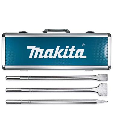 Makita 3 Piece - SDS-Max Chisel & Point Bit Set for SDS Max Rotary Hammers - Heavy Demolition for Reinforced Concrete & Tile