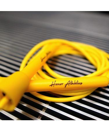 Honor Athletics Speed Rope - Adjustable 10ft Skipping Rope for Double Under, Boxing, MMA, Cardio Fitness Training - Yellow - Buy Online on GoSupps.com