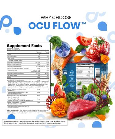 Clean Nutra Lutein and Zeaxanthin Eye Vitamins Gummies + Bilberry for Eyes Vision Support Ginkgo Biloba Marigold Vitamin B12 Flaxseed Black Pepper CoQ10 Vitamin A l 60 Count B OcuFlow - Buy Online on GoSupps.com