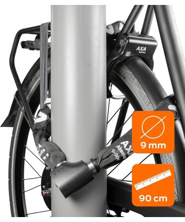 Buy Axa Absolute 9-90 Bicycle Lock - High Security Chain Lock Safety Level 14 90cm Length Black Polyester Shell - International Shipping - Buy Online on GoSupps.com