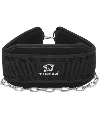 Tigera Fitness Dip Belt with Chain for Men & Women - Ultimate CrossFit Weightlifting Training Gear for Dipping & Pull Ups - Ideal for Bodybuilding & Gym Workouts - Buy Online on GoSupps.com