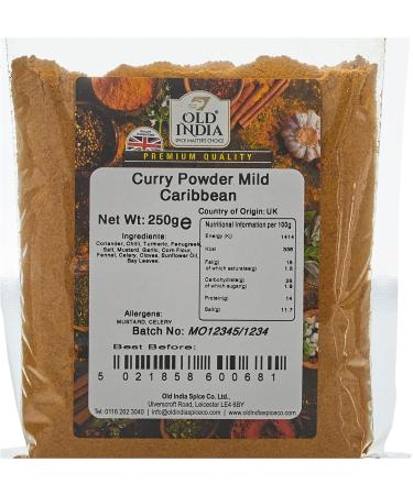 Old India Mild Caribbean Curry Powder 250g - Authentic Blend for Exotic Flavors - Buy Online on GoSupps.com