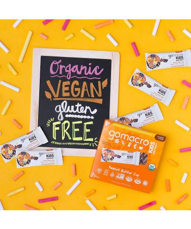 GoMacro Kids MacroBar - Organic Vegan Peanut Butter Cup Snack Bars (7 Count, 0.90 oz) - Buy Online on GoSupps.com