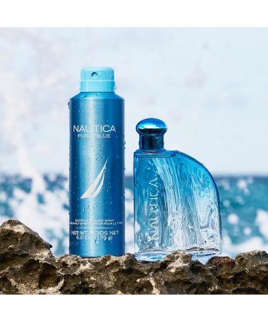 Nautica Pure Blue Deo Body Spray 6 fl oz (Pack of 1) Notes of Eucalyptus Leather and Vanilla Men's Fragrance Long Lasting Everyday Fragrance - Buy Online on GoSupps.com