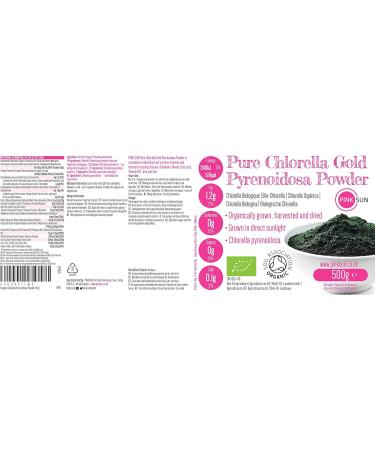 PINK SUN Organic Chlorella Pyrenoidosa Powder 1kg x 2 | Broken Cell Wall | Gluten Free | Non GMO | Vegetarian & Vegan | Certified Organic by Soil Association - Buy Online on GoSupps.com
