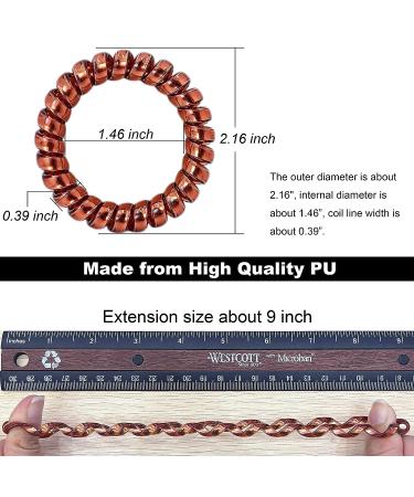 Tanha Spiral Hair Ties 12Pcs - Elastic Phone Cord Hair Coils for Women & Men - Buy Online on GoSupps.com
