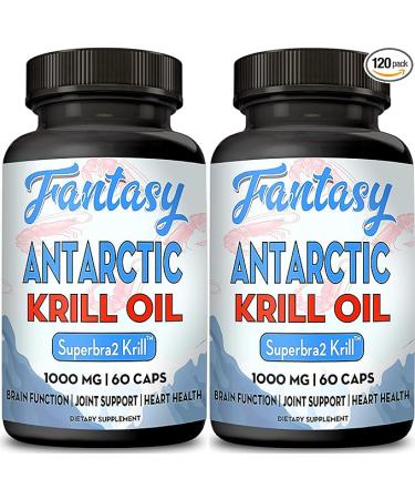 Pure Antarctic Krill Oil 1000mg with Astaxanthin Omega 3 6 9 EPA DHA 100% Purified Mercury Free and Wild Caught  Non GMO Gluten Free - 120 Caps