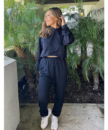 OCEANLUX Women's Plus Size Christmas Jogging Suit Set - X-Large Solid Black - Buy Online on GoSupps.com